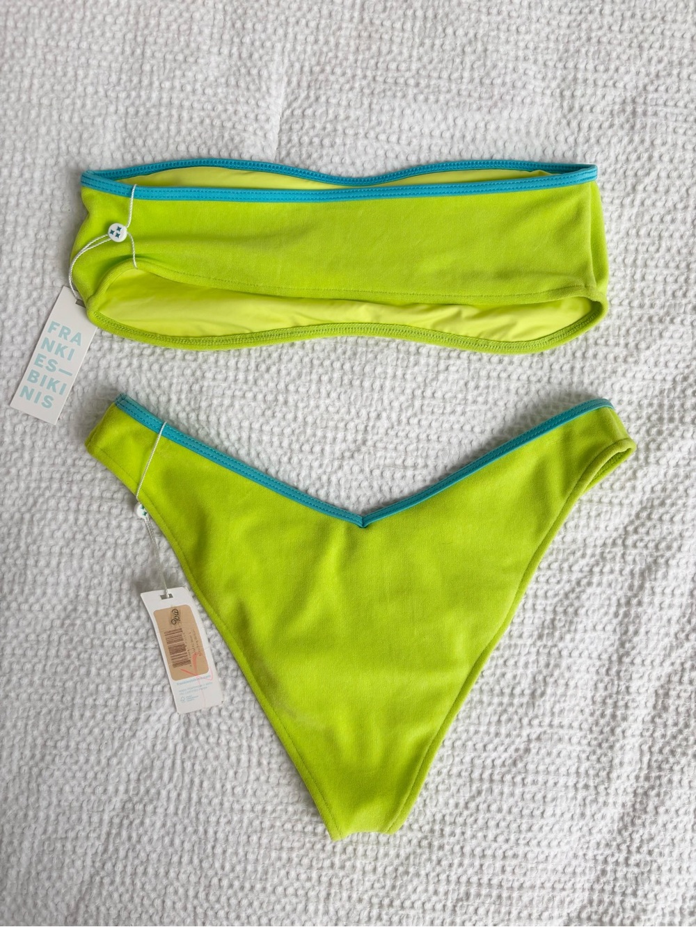 NWT Frankies Terri Bikini Set in Green and Blue - Picture 2 of 5